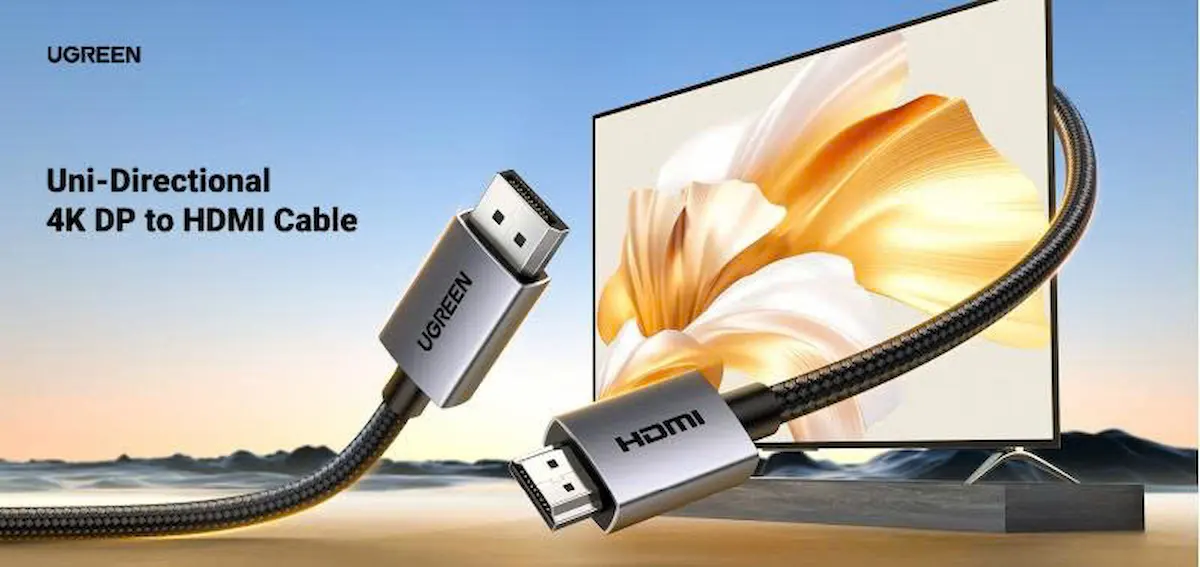 Cáp Displayport to HDMI Ugreen 35841 cao cấp Cáp Displayport to HDMI Ugreen 35841