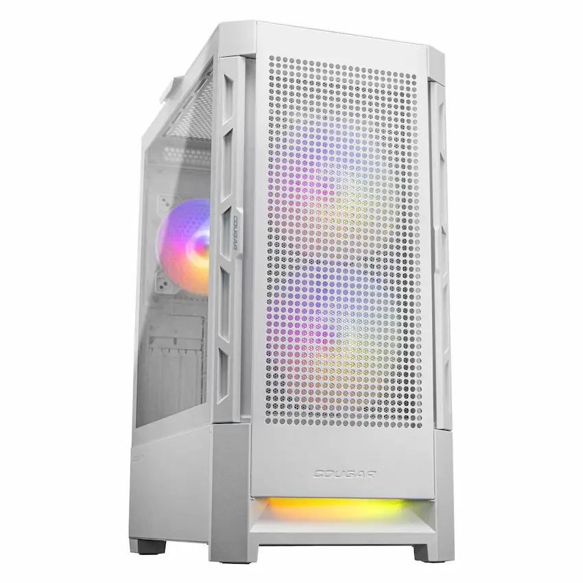 Case Cougar Duoface RGB White (E-ATX/ ATX, 3FAN, RGB, Kính cường lực)