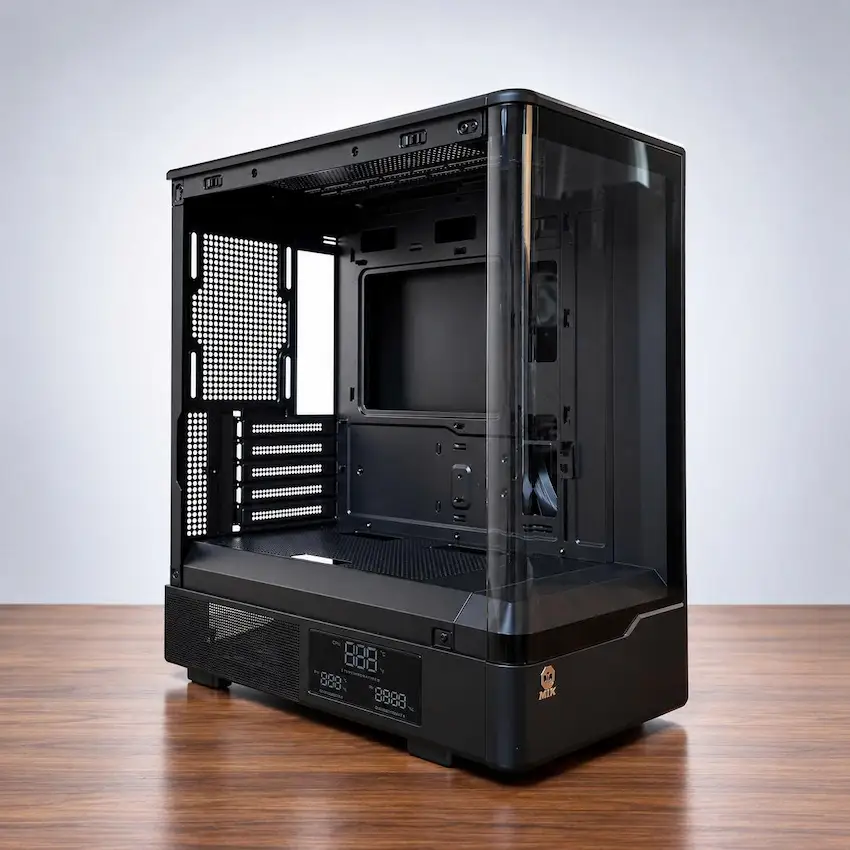 Case MIK H7 CURVED 360 ATX (ATX / M-ATX, Hiển thị nhiệt độ, No FAN)