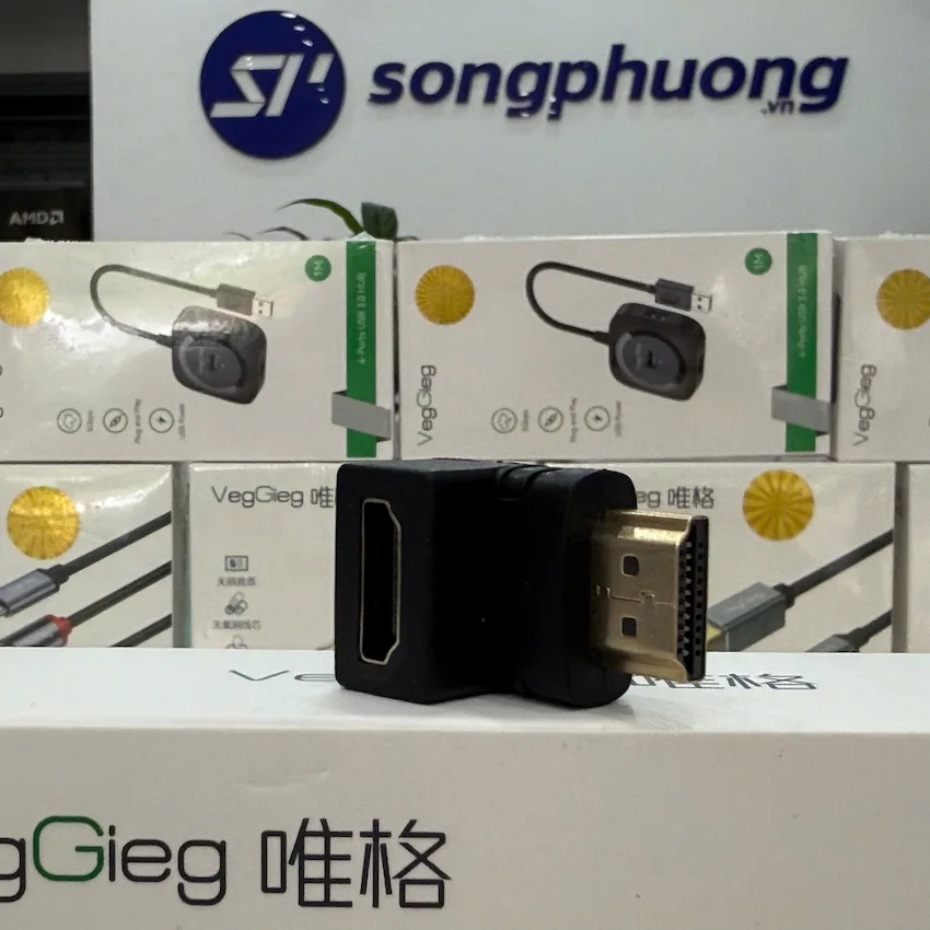 Đầu Nối HDMI Vuông Góc VegGieg V-S104