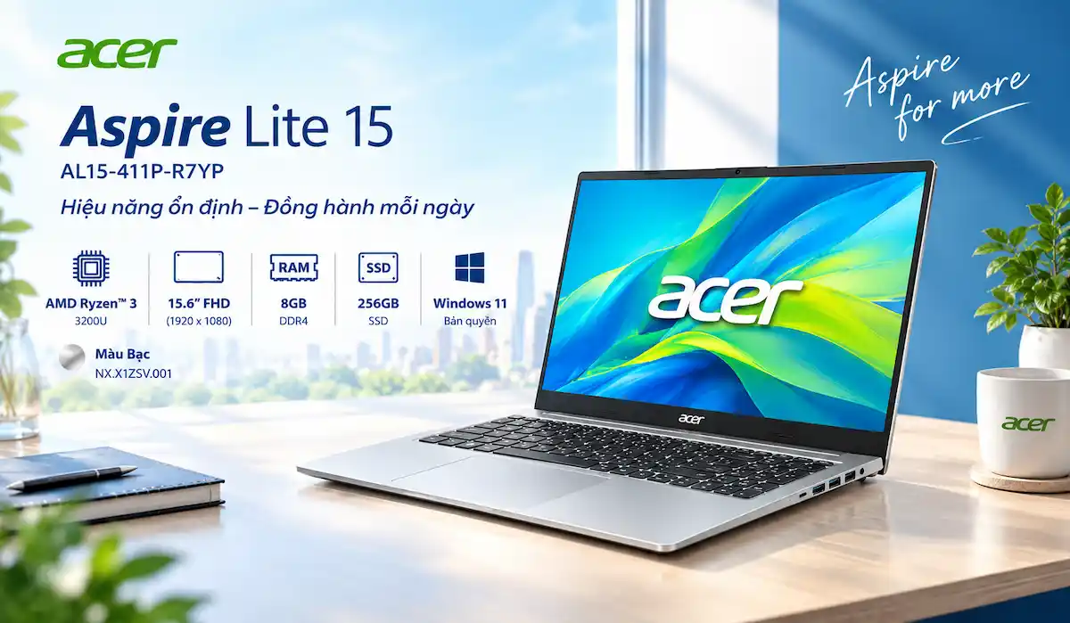 Laptop Acer Aspire Lite 15 AL15-411P-R7YP Laptop Acer Aspire Lite 15 AL15-411P-R7YP