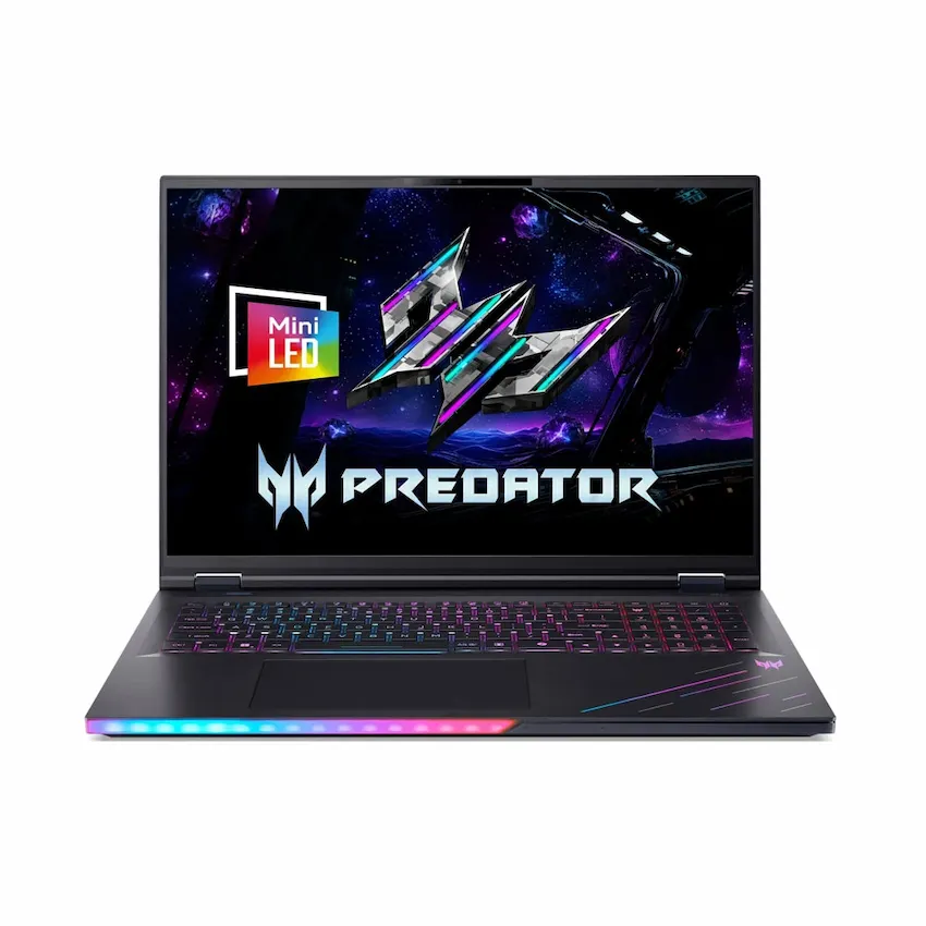 Laptop Acer Gaming Predator Helios 18 AI PH18-I71-91UX (Intel Core Ultra 9 290HX Plus, RAM 64GB, 3TB SSD, RTX5080 16GB, 18 inch WQXGA, Win11, Đen, NH.U3HSV.001)