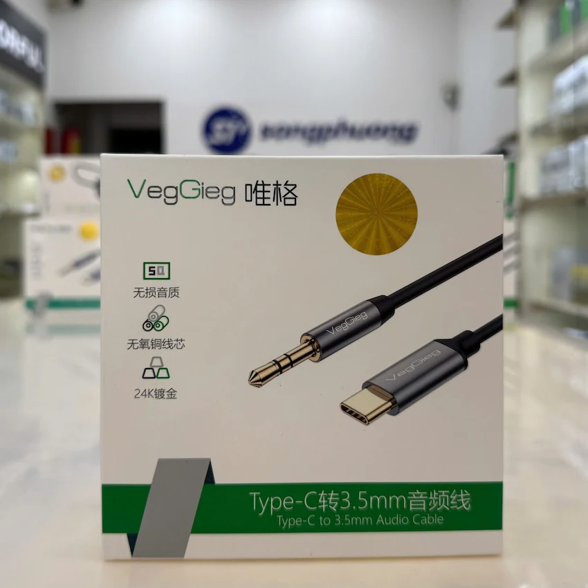 USB Type C sang Audio DC 3.5mm VegGieg V-A600