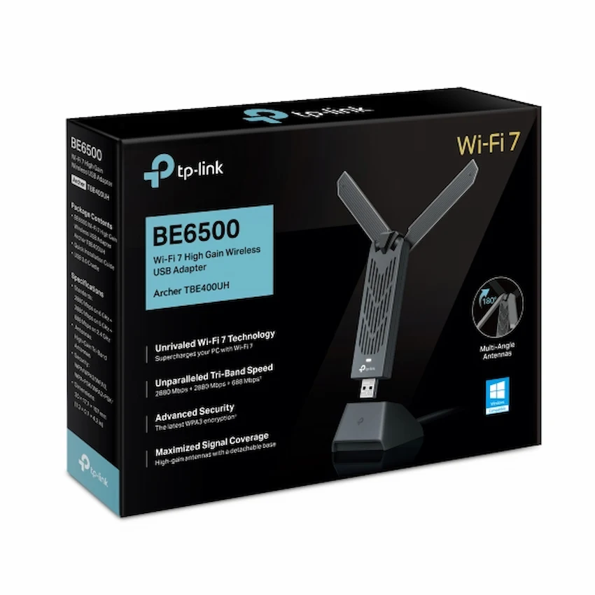 USB WiFi 7 TP-Link Archer TBE400UH (Wi-Fi 7 BE6500)
