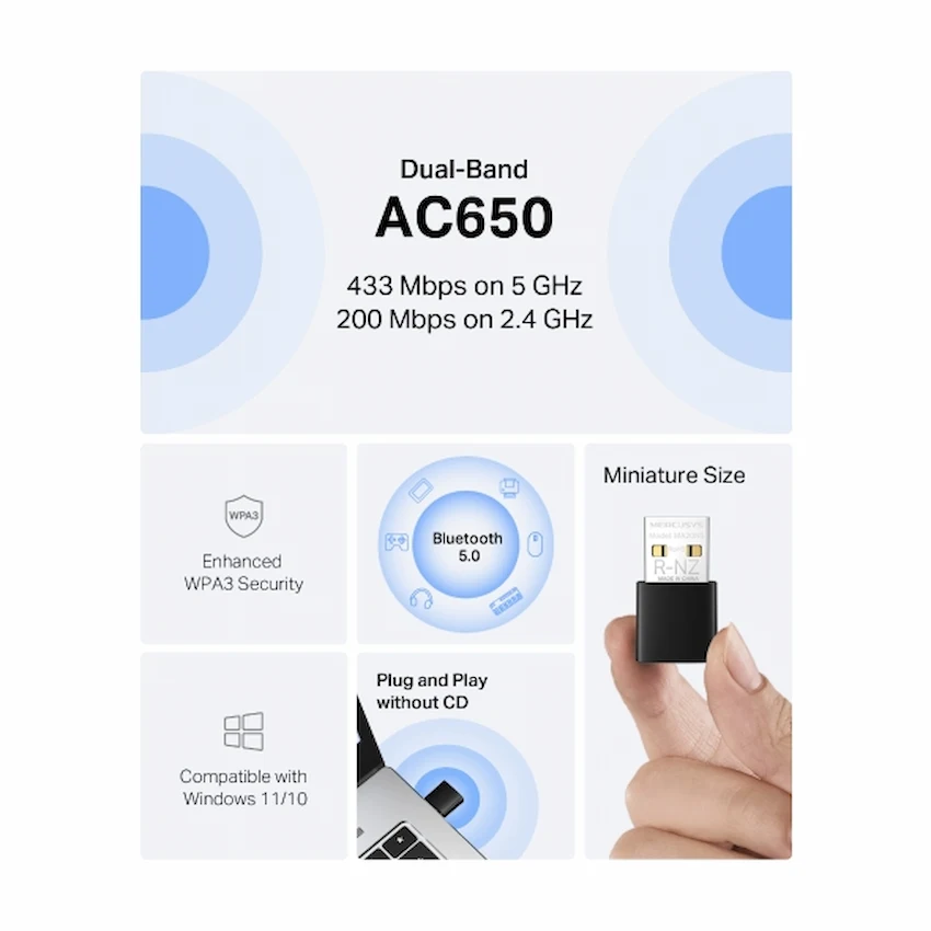USB WiFi Bluetooth Mercusys MA20NB