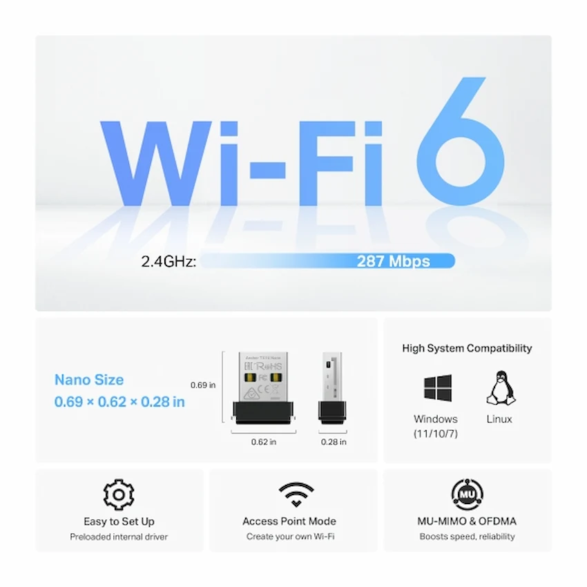 USB WiFi TP-Link Archer TX1U Nano
