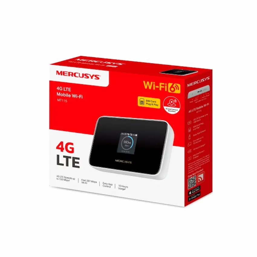 Bộ Phát WiFi 4G Di Động Mercusys MT115