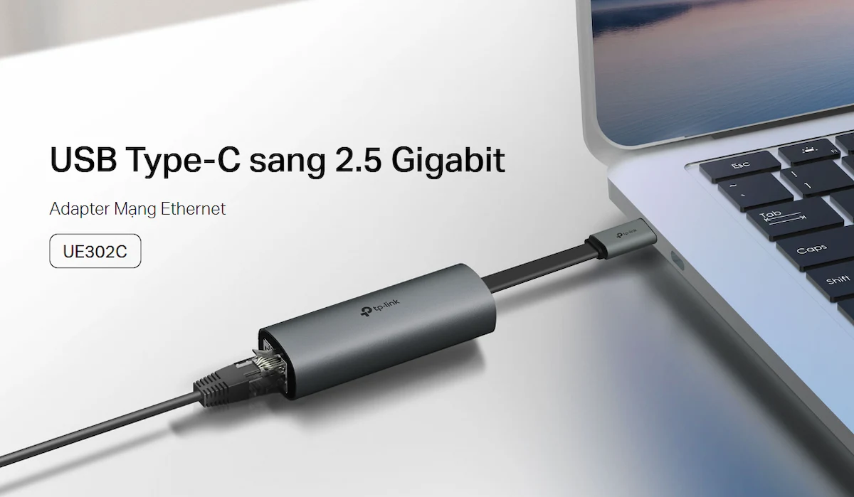 Bộ chuyển đổi USB-C to 2.5 Gigabit UE302C Bộ chuyển đổi USB-C to 2.5 Gigabit UE302C