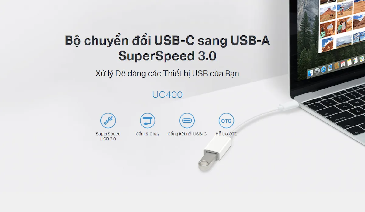 Bộ chuyển đổi USB-C to USB-A TP-Link UC400 Bộ chuyển đổi USB-C to USB-A TP-Link UC400