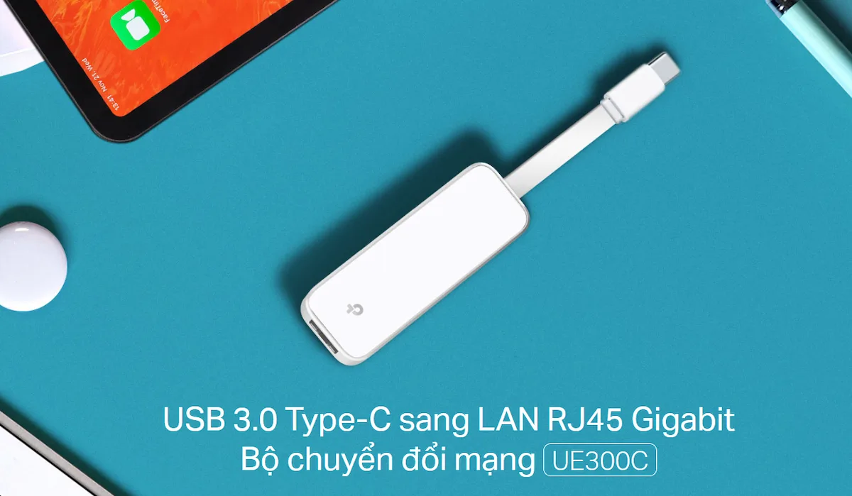 Bộ chuyển đổi USB Type-C sang RJ45 TP-Link UE300C Bộ chuyển đổi USB Type-C sang RJ45 TP-Link UE300C