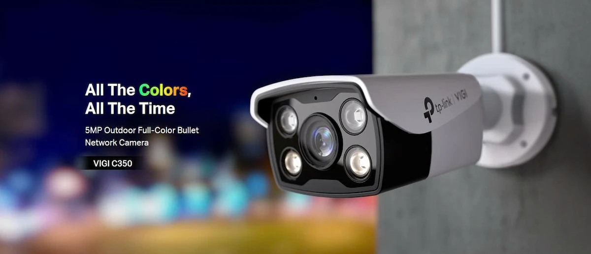 Camera IP TP-Link VIGI C350 5MP (Có màu ban đêm, Đàm thoại 2 chiều) Camera IP TP-Link VIGI C350 5MP