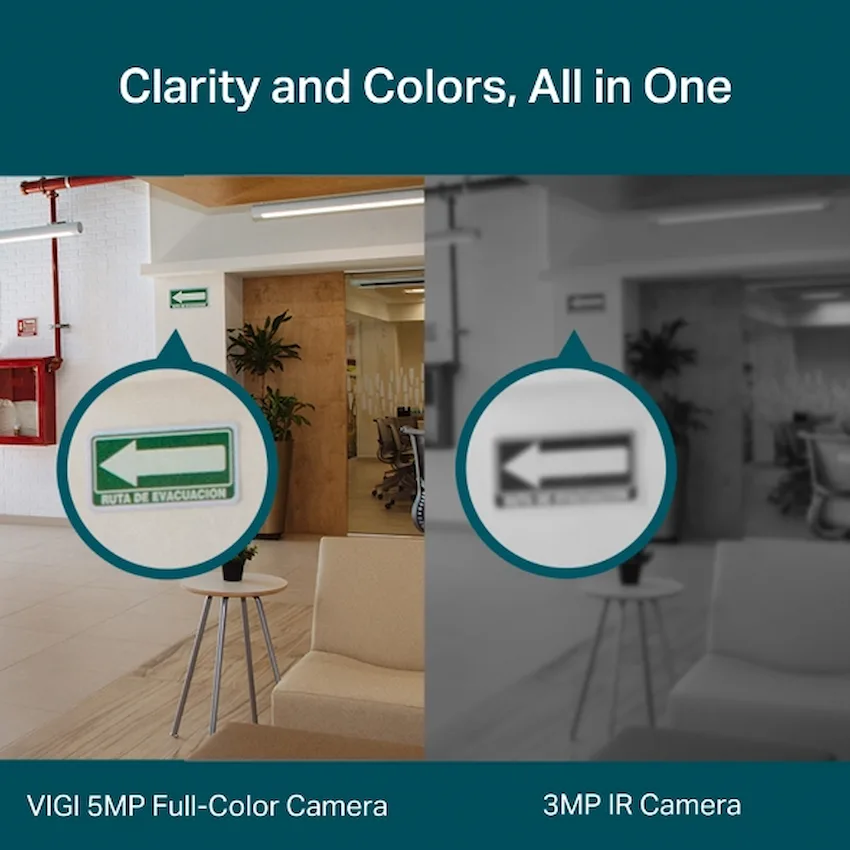Camera IP TP-Link VIGI C450 5MP (Có màu ban đêm, Âm thanh hai chiều, Chế độ hành lang)
