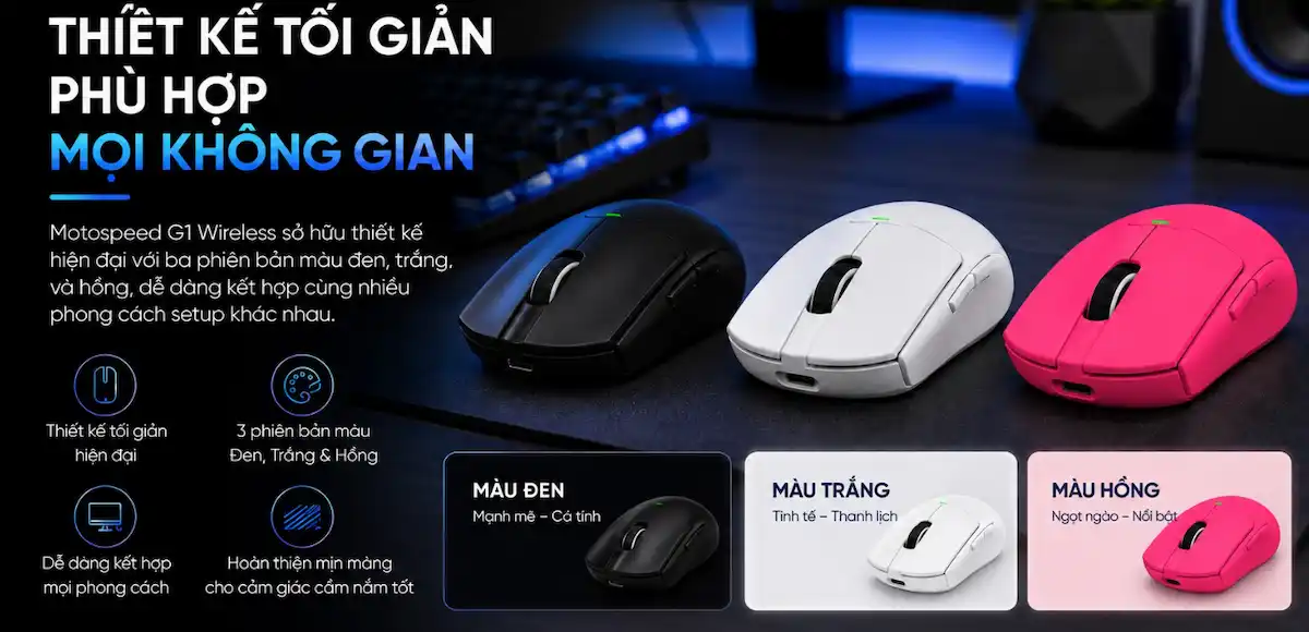 Chuột gaming Motospeed G1 Wireless Chuột gaming Motospeed G1 Wireless