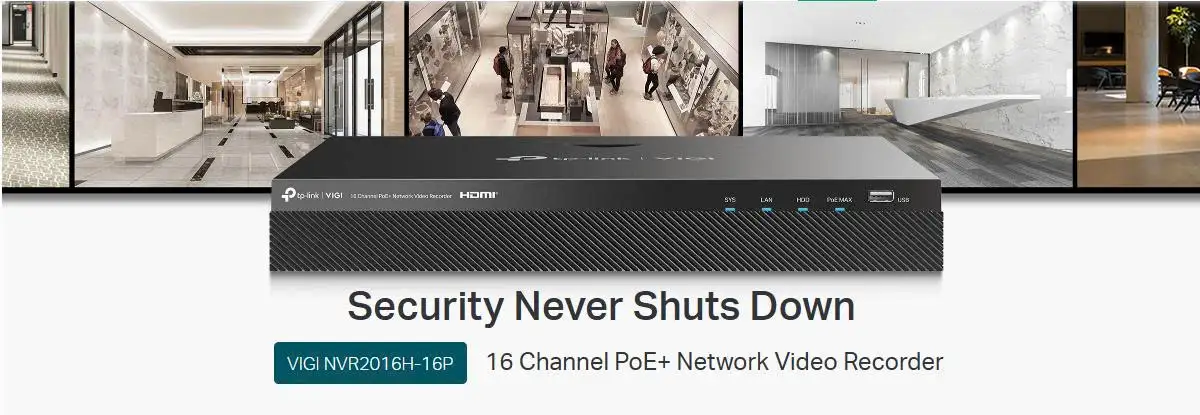 Đầu Ghi Hình TP-Link VIGI NVR2016H-16P (POE+, 16 Kênh, xuất video HDMI 4K, PoE 90W) Đầu Ghi Hình TP-Link VIGI NVR2016H-16P