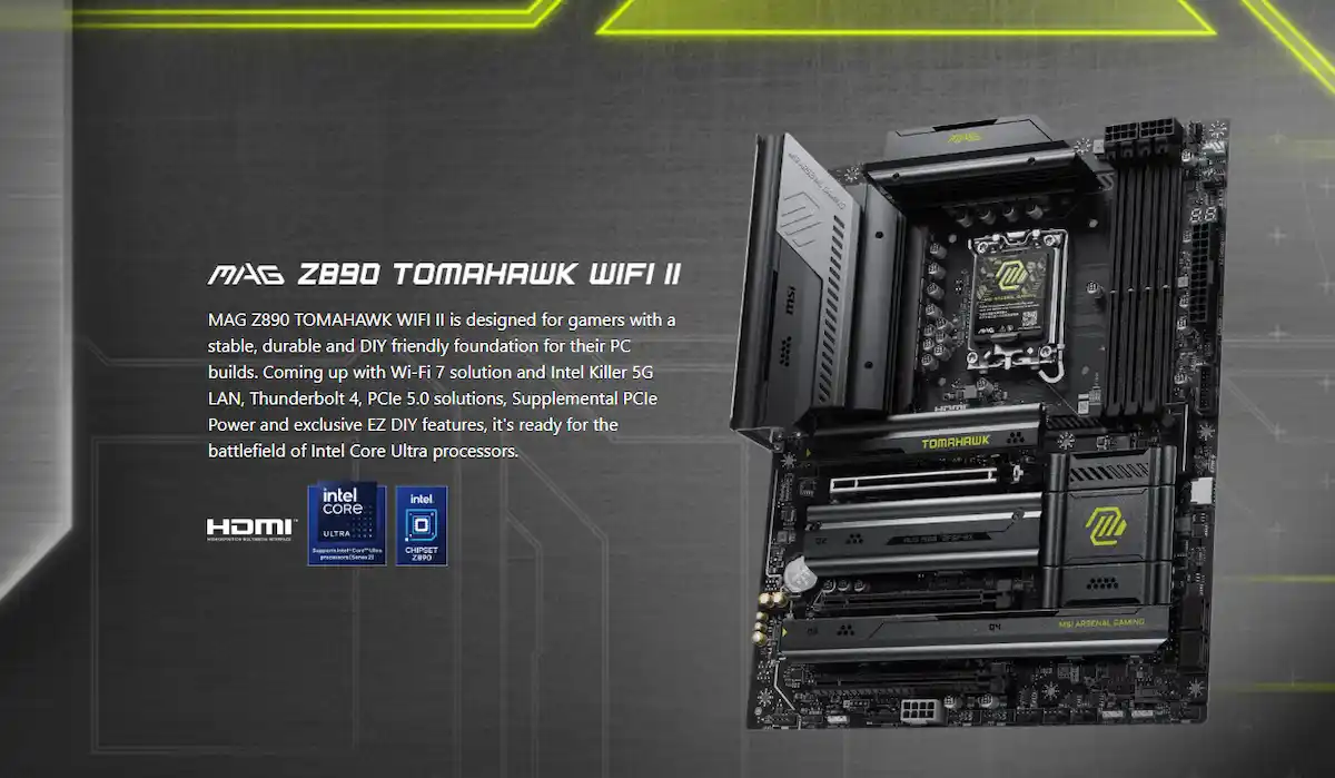 Mainboard MSI MAG Z890 TOMAHAWK WIFI II Mainboard MSI MAG Z890 TOMAHAWK WIFI II