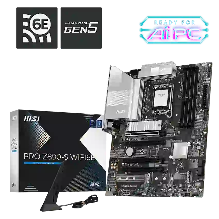 Mainboard MSI PRO Z890-S WIFI6E (ATX, SK LGA 1851, LAN 2.5G, Wi-Fi 6E, BT 5.3)