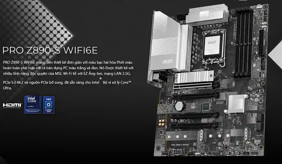 Mainboard MSI PRO Z890-S WIFI6E Mainboard MSI PRO Z890-S WIFI6E