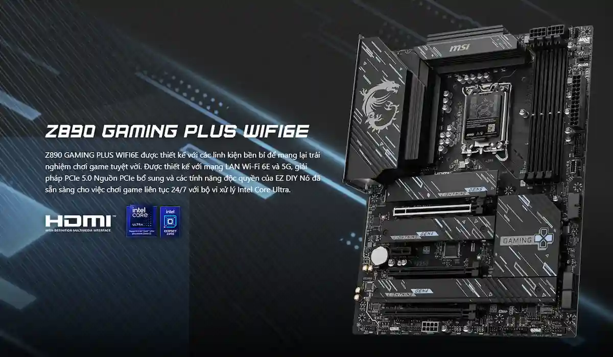 Mainboard MSI Z890 GAMING PLUS WIFI6E Mainboard MSI Z890 GAMING PLUS WIFI6E