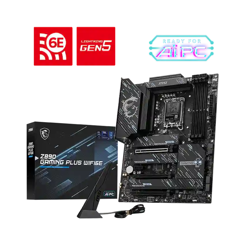 Mainboard MSI Z890 GAMING PLUS WiFi6E (ATX, SK LGA 1851, LAN 5G, WIFI 6E, BT 5.3)