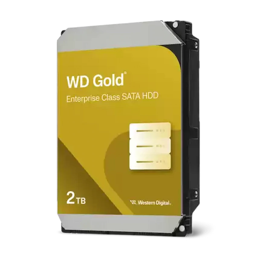 Ổ cứng HDD WD GOLD 2TB SATA 3 – WD2000FRYZ (3.5 inch, SATA, 64MB Cache, 7200RPM, Màu Vàng)