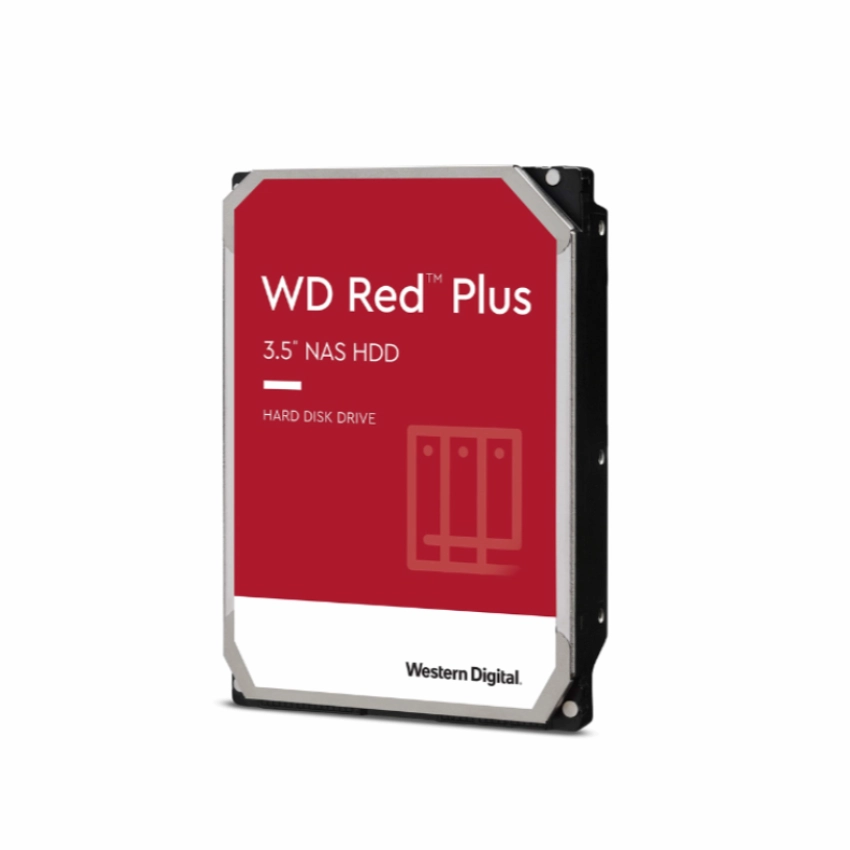 Ổ cứng HDD WD RED PLUS 12TB SATA 3 – WD120EFGX (3.5 inch, SATA, 512MB Cache, 7200RPM, Màu Đỏ)
