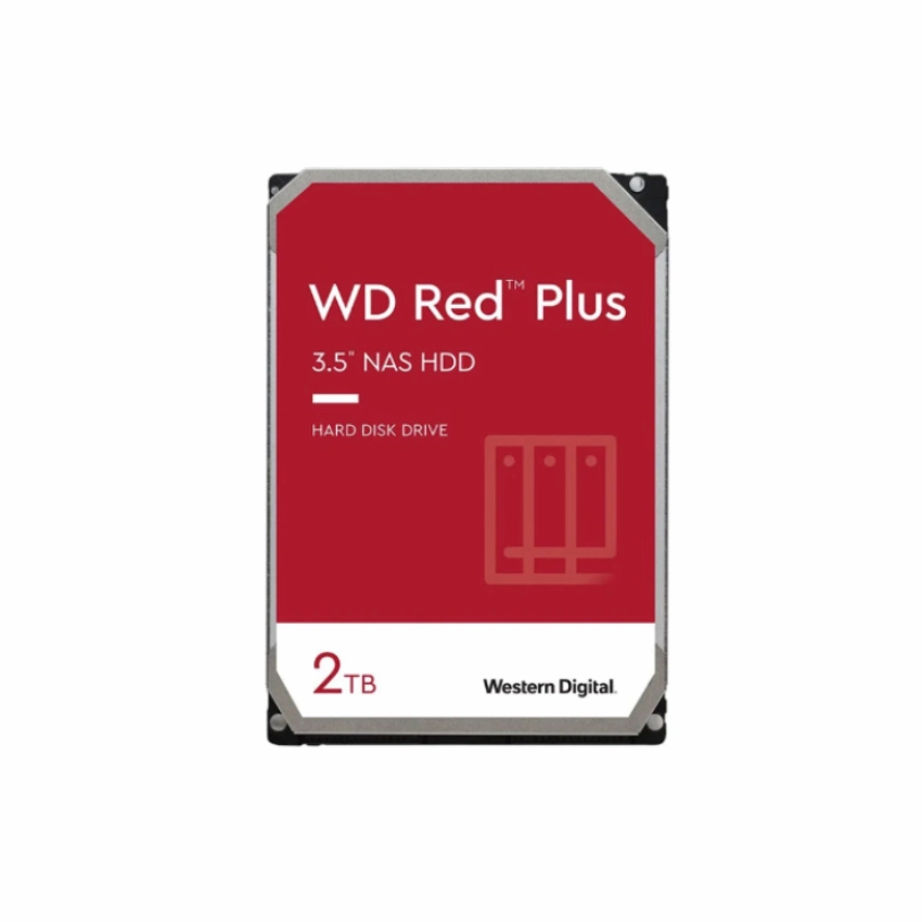 Ổ cứng HDD WD RED PLUS 2TB SATA 3 – WD20EFPX (3.5 inch, SATA, 64MB Cache, 5400RPM, Màu Đỏ)