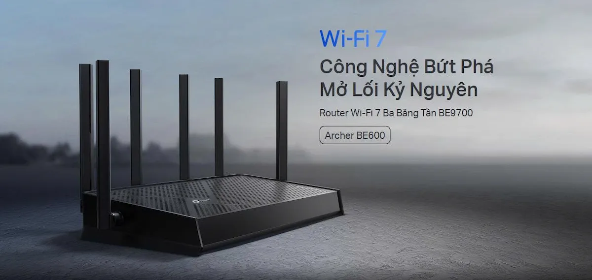 Router WiFi TP-Link Archer BE600 (WiFi 7 BE9700 Ba Băng Tần) Router WiFi TP-Link Archer BE600