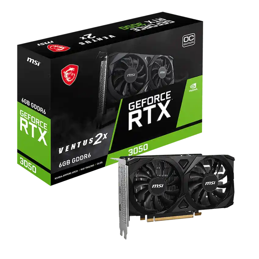 VGA MSI GeForce RTX 3050 VENTUS 2X E 6G OC